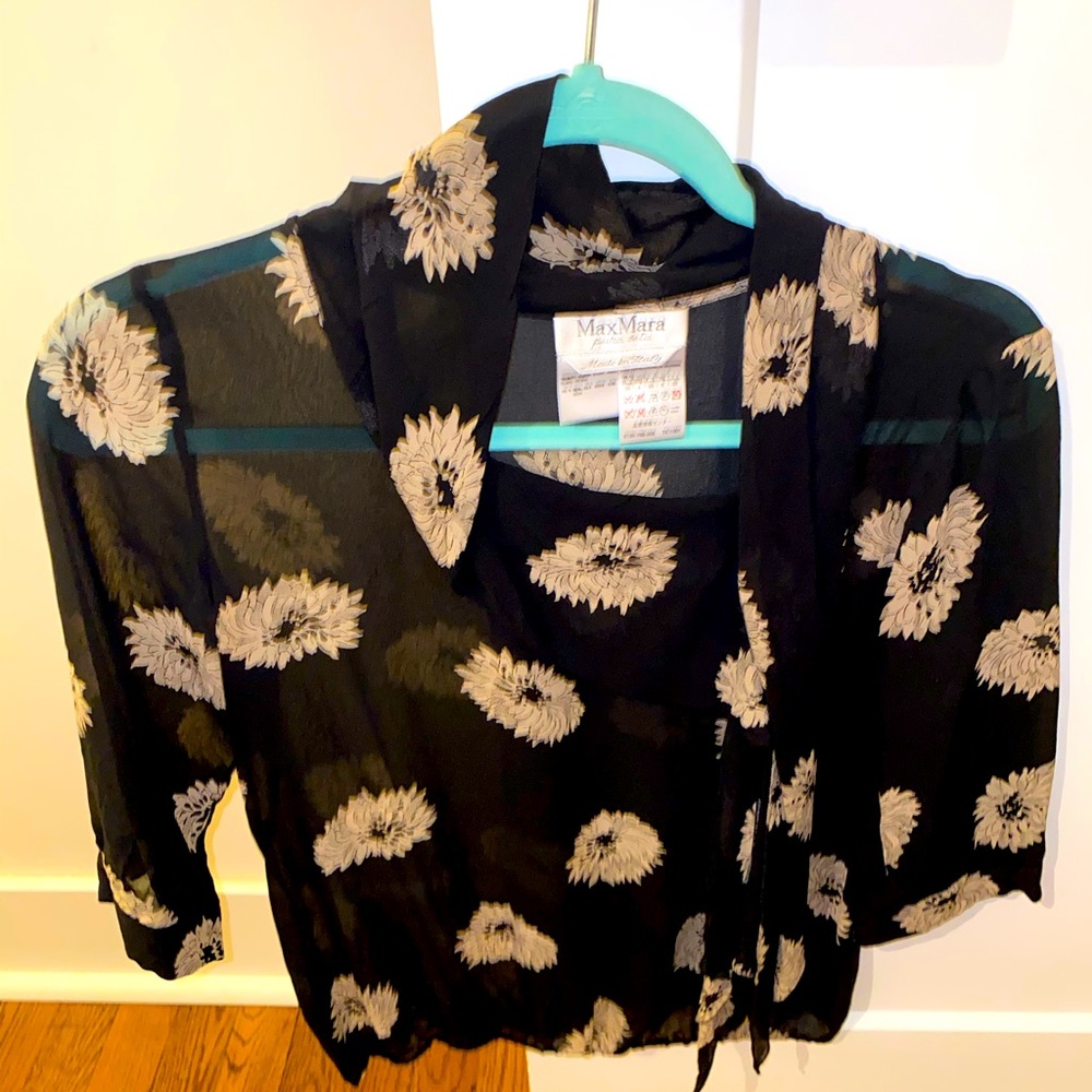 Black and white printed blouse for women | Harper main image 1